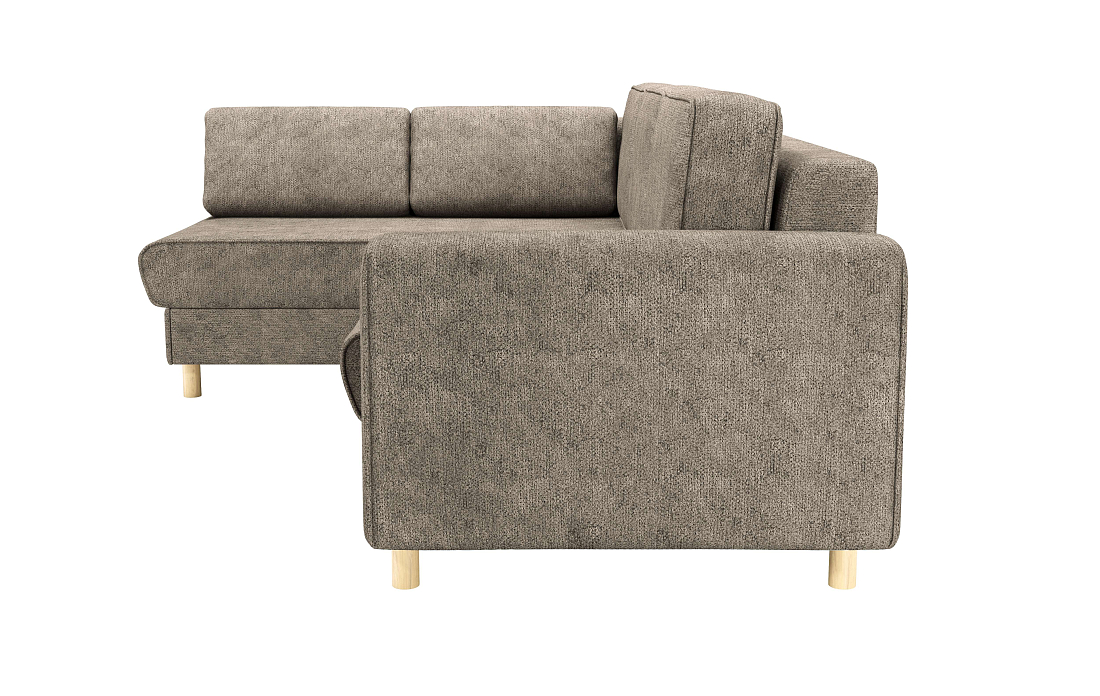 Шелдон / Диван - кровать угловой велюр sierra 4 темный беж